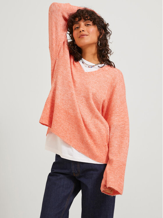 JJXX JJXX Svetr Lica 12246506 Oranžová Regular Fit
