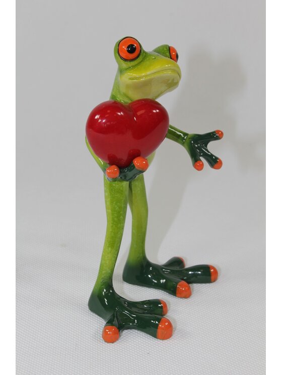 MIAhome MIAhome Figurka żabka Walenty z sercem Zielony