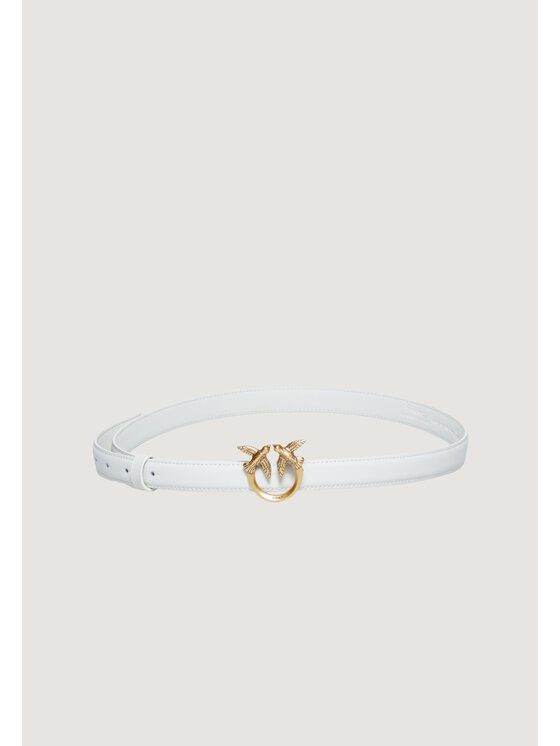 PINKO PINKO Ζώνη Γυναικεία LOVE BERRY H2 VITELLO SETA Λευκό