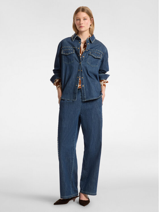 Elena Mirò Elena Mirò Camicia 5406P100222N034 Blu Regular Fit