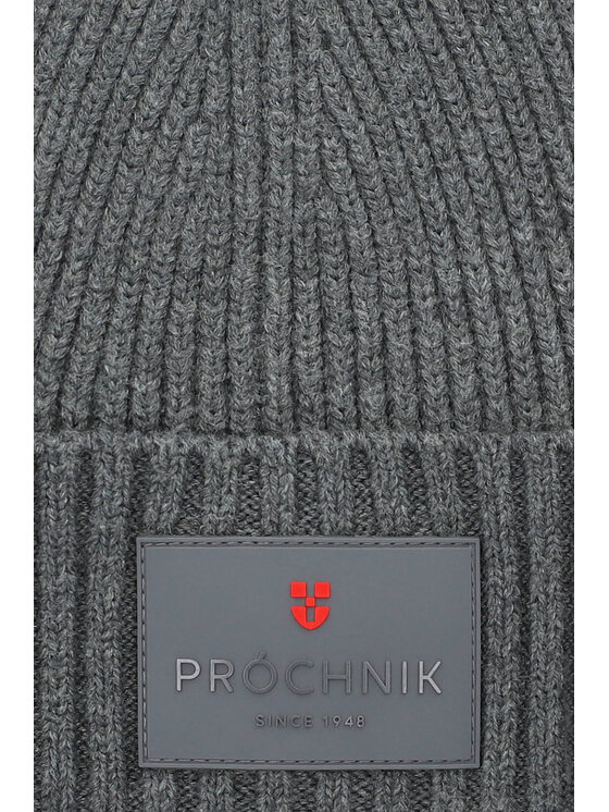 Próchnik Próchnik Czapka z Grubej Dzianiny w Prążek CZ073222000029 Szary