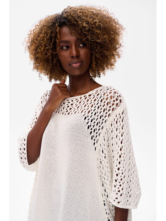 blue shadow blue shadow Sweter Paka Paka Écru Regular Fit