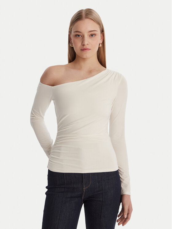 Guess Guess Bluza W6RP02 KC1J2 Écru Regular Fit