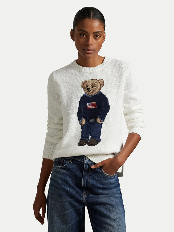 Polo Ralph Lauren Polo Ralph Lauren Pulover 211978359001 Alb Relaxed Fit
