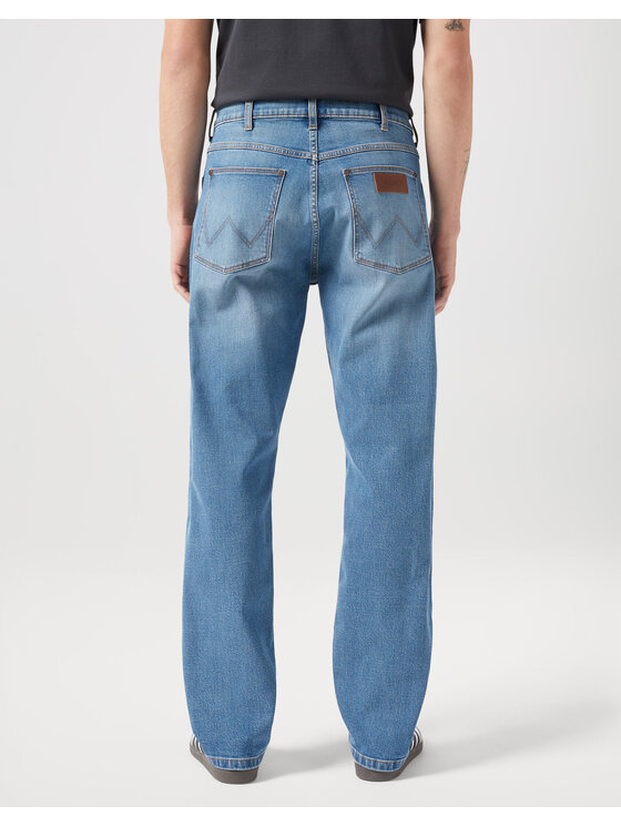 Wrangler Wrangler Spodnie materiałowe FRONTIER Niebieski Loose Fit