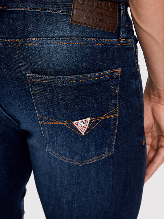 Guess Guess Дънки Chris M2YA27 D4Q41 Тъмносин Super Skinny Fit
