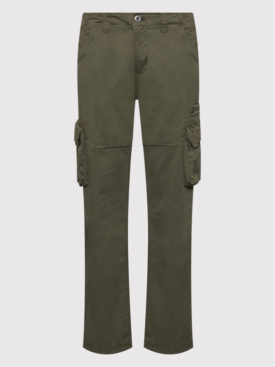 Alpha Industries Alpha Industries Kalhoty z materiálu Jet 101212 Šedá Straight Fit