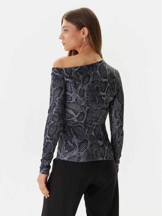Guess Guess Блузка W5BP08 K1492 Сірий Slim Fit