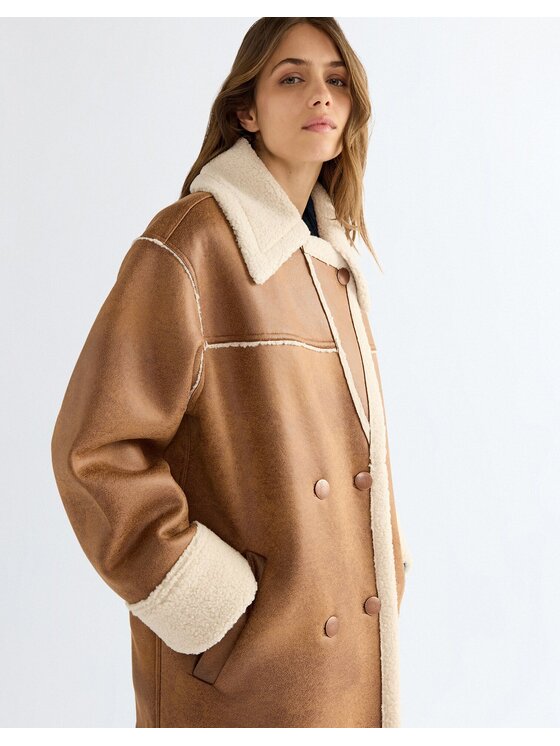 Wrangler Wrangler Kurtka przejściowa WRANGE COAT Brązowy Relaxed Fit