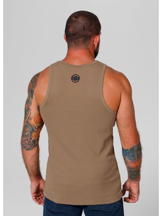 PITBULL PITBULL Tank top Tank Brązowy Regular Fit