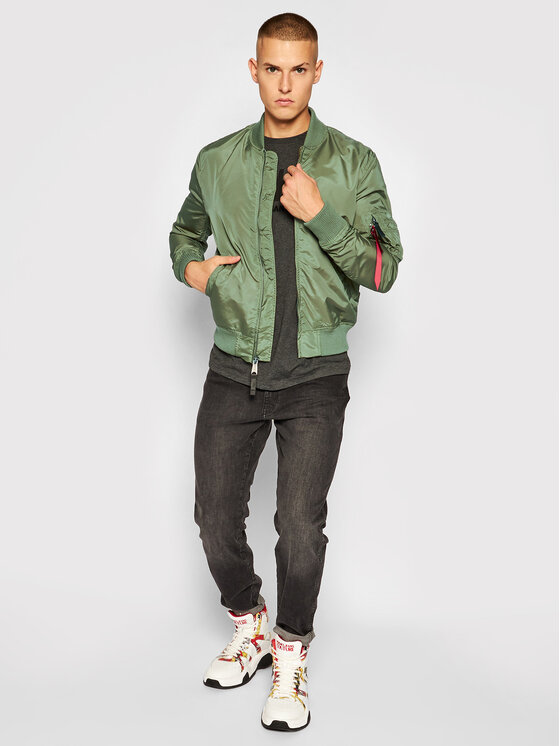 Alpha Industries Alpha Industries Kurtka bomber Ma-1 Tt 191103 Zielony Regular Fit