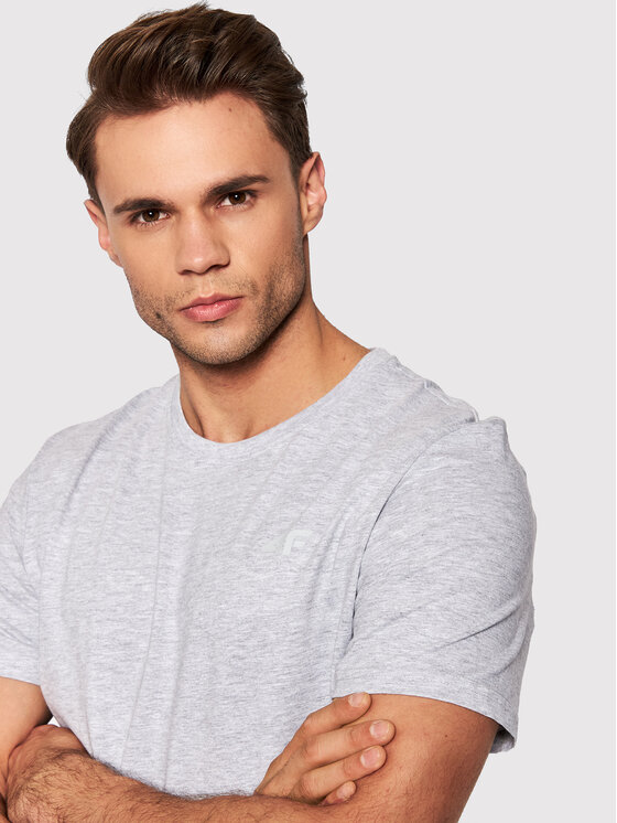 4F 4F T-Shirt NOSH4-TSM352 Szary Regular Fit