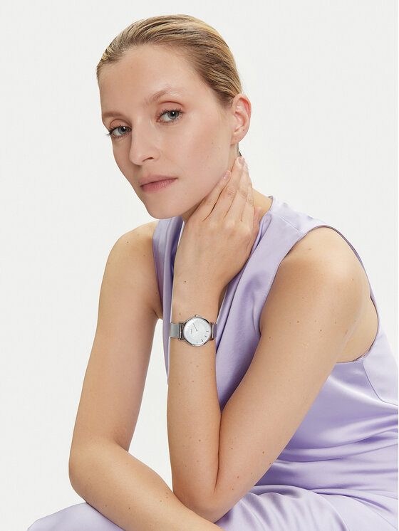 Timex Timex Zegarek TW2Y10200 Srebrny