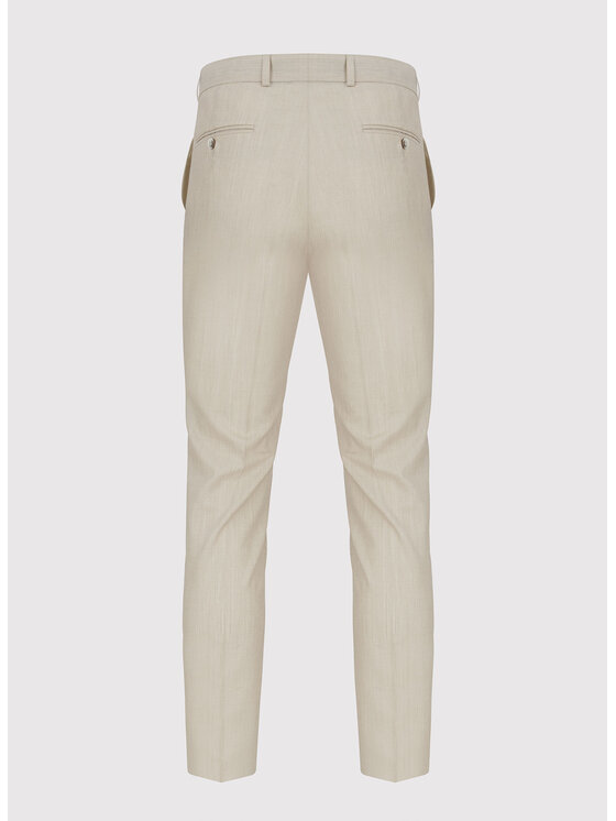 Pako Lorente Pako Lorente Spodnie garniturowe P22SP-6G-025 Beżowy Slim Fit