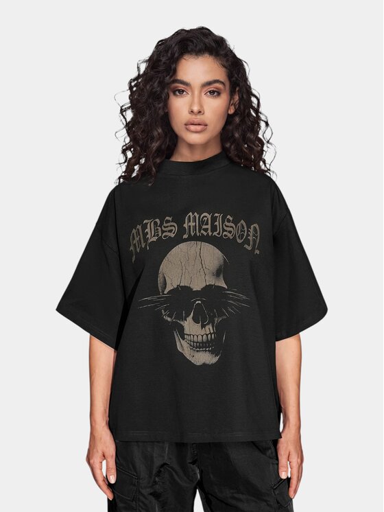 MADE BY SOCIETY MADE BY SOCIETY T-Shirt OUTPOST - T27321 Czarny Basic Fit