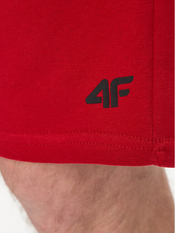 4F 4F Športové kraťasy 4FSS23TSHOM156 Červená Regular Fit