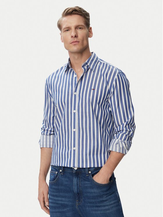 Tommy Jeans Cămașă DM0DM23414 Albastru deschis Regular Fit