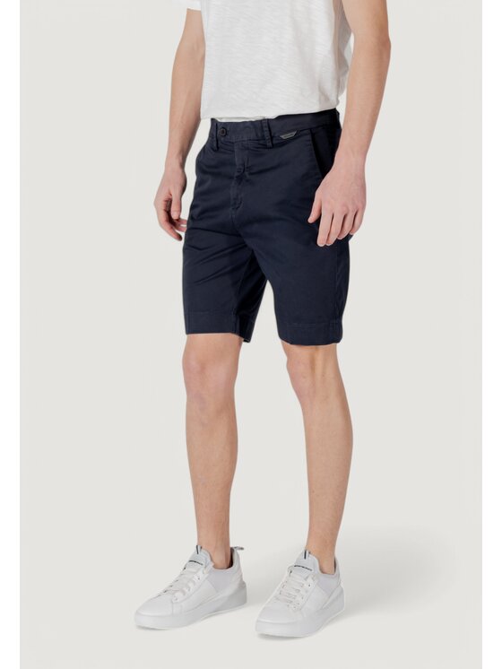 Antony Morato Antony Morato Bermuda MARK SLIM FIT WITH LOGOED RUBBER FLAG Blu Slim Fit