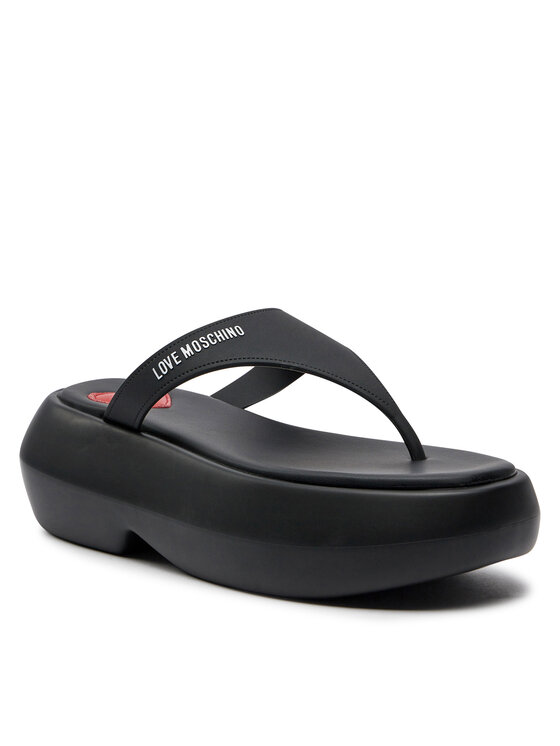 LOVE MOSCHINO Japonki JA28097I0II39000 Czarny | Modivo.pl