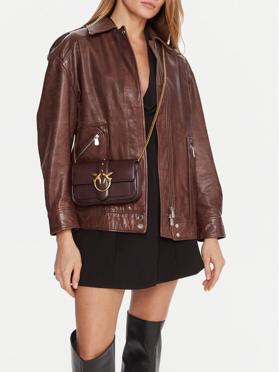 PINKO PINKO Ročna torba Love One Pocket C AI 25-26 PLTT 100061 A0F1 Rjava