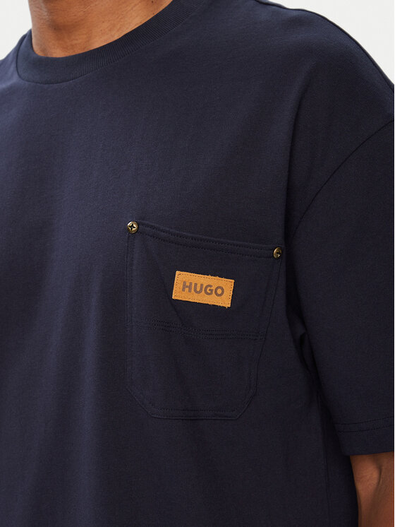 HUGO HUGO T-särk Nevado 50564045 Tumesinine Loose Fit