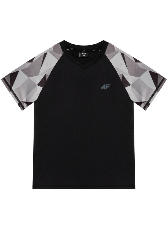 4F 4F T-Shirt HJL21-JTSM014A Czarny Regular Fit