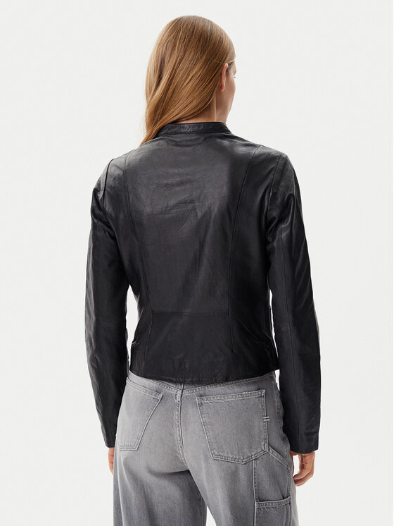 Mustang Mustang Lederjacke Erica Veg 310-24-078 Schwarz Regular Fit