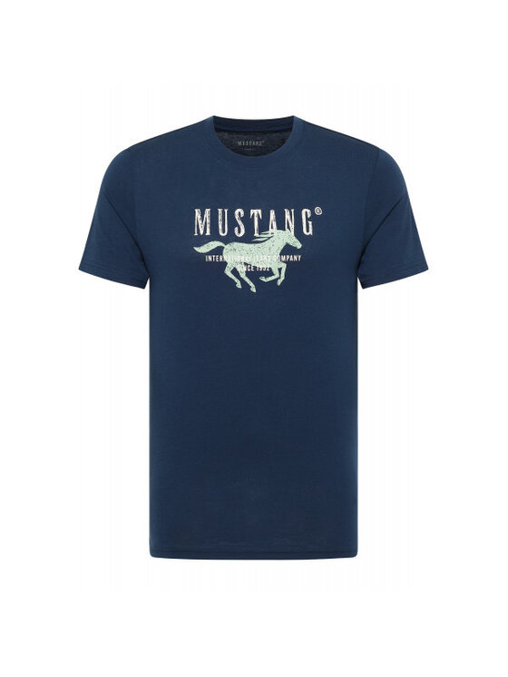 Mustang Mustang T-Shirt Style Austin Niebieski Regular Fit