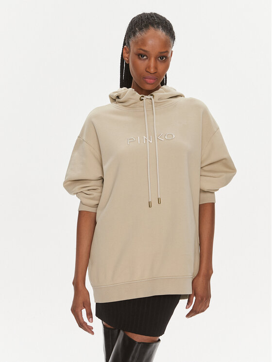 PINKO Pinko Majica dugih rukava Skype 101685 A1N7 Bež Relaxed Fit