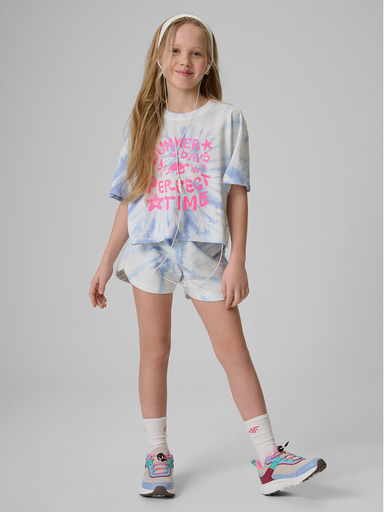 4F 4F T-Shirt POOLSIDE CLUB Niebieski Loose Fit