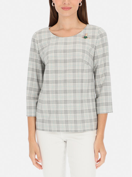 Potis & Verso Potis & Verso Bluzka Dariana Szary Regular Fit