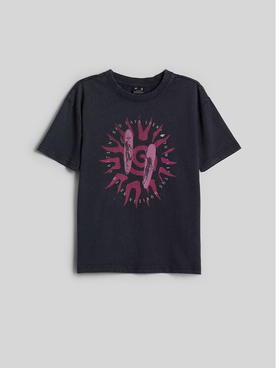 4F 4F T-Shirt 4FRSS26TTSHF4517-20S Czarny Relaxed Fit