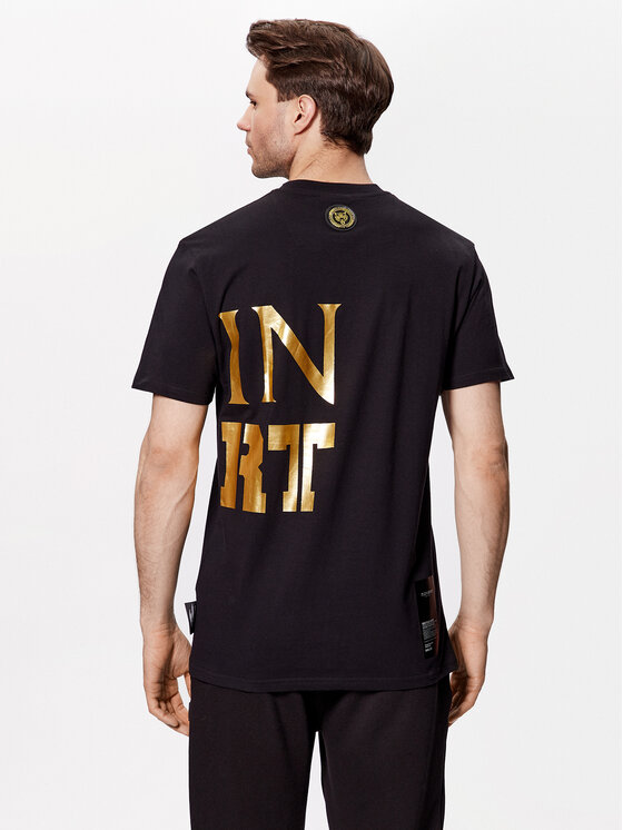 Plein Sport Plein Sport Marškinėliai SACC MTK6025 SJY001N Juoda Regular Fit