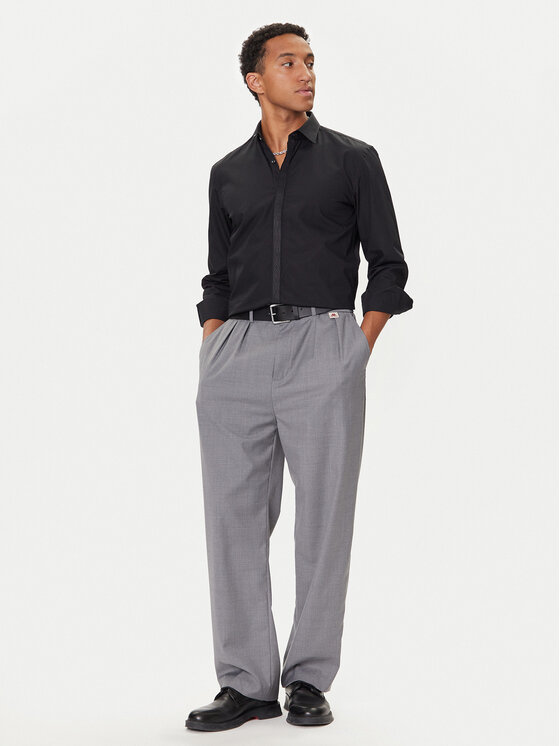 HUGO HUGO Košeľa Keidi 50549775 Čierna Slim Fit
