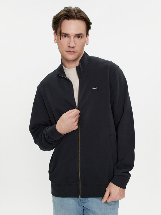 Wrangler Mikina 112350548 Čierna Regular Fit