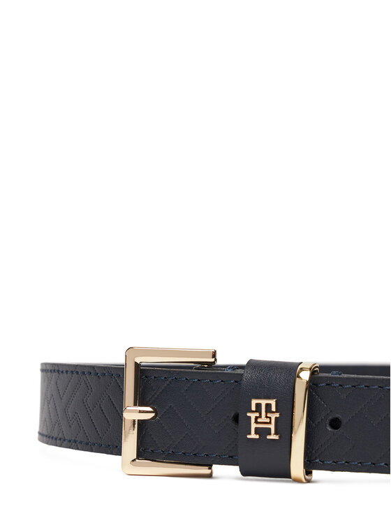Tommy Hilfiger Tommy Hilfiger Дамски колан Th Square 2.5 Mono Go AW0AW17974 Тъмносин