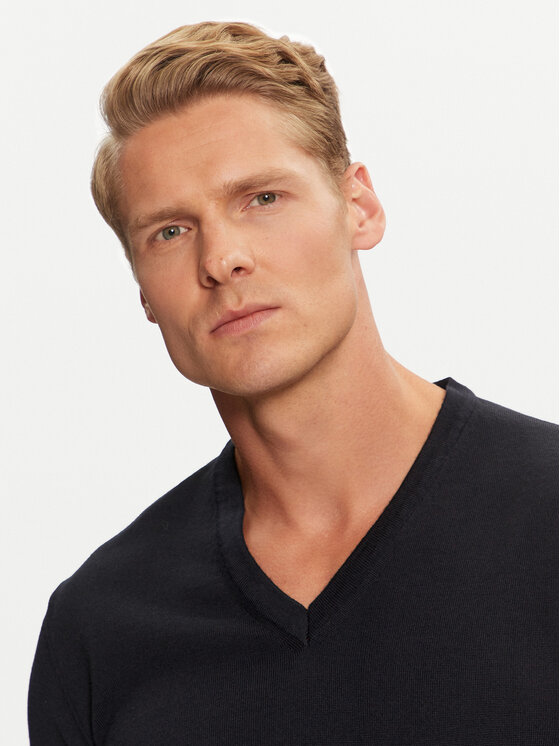 HUGO Hugo Sweter San Vredo-M 50474172 Granatowy Slim Fit