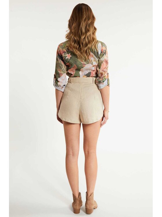 Lunedi Lunedi Koszula tropical Zielony Regular Fit