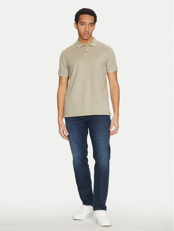 Calvin Klein Calvin Klein Polo K10K114475 Zielony Regular Fit