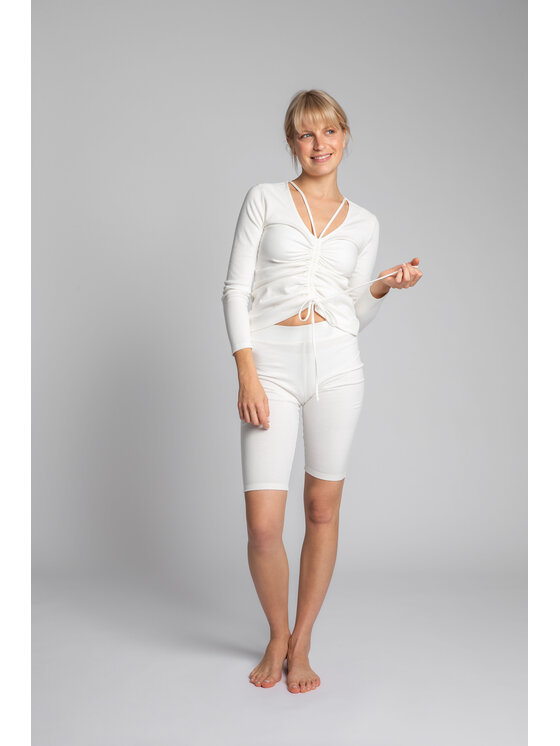 LaLupa LaLupa Bluzka LA038 Biały Comfortable Fit
