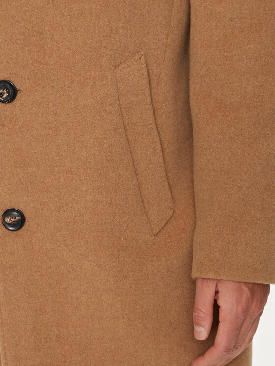 Tommy Hilfiger Tommy Hilfiger Villane mantel MW0MW36611 Beež Regular Fit
