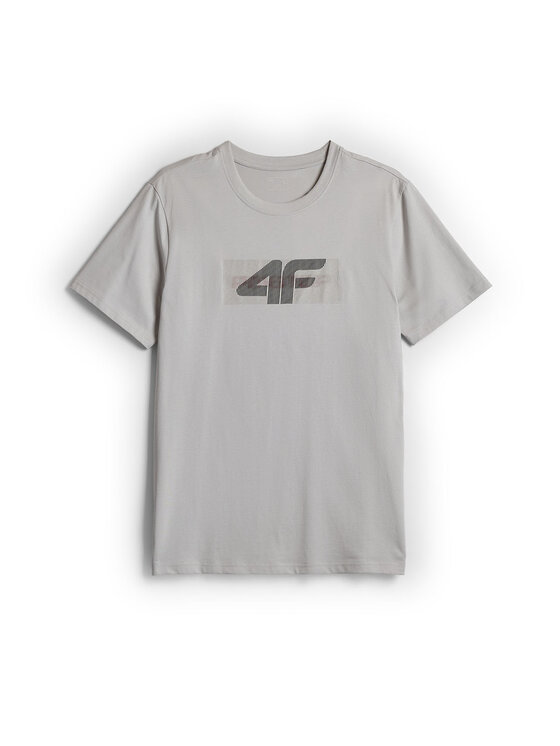 4F 4F T-Shirt COMMERCIAL Szary jasny Regular Fit