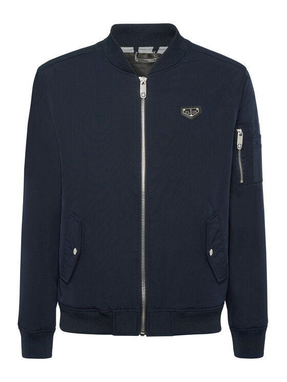 PHILIPP PLEIN PHILIPP PLEIN Kurtka bomber 25601 Granatowy Regular Fit