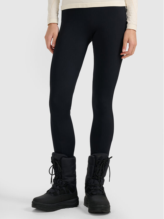 4F 4F Legginsy APRES SKI Czarny Slim Fit