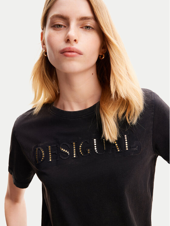 Desigual Desigual T-Shirt Dublin 24SWTK58 Μαύρο Relaxed Fit