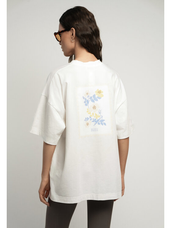 BIZUU BIZUU T-Shirt LETTER Bílá Standard Fit