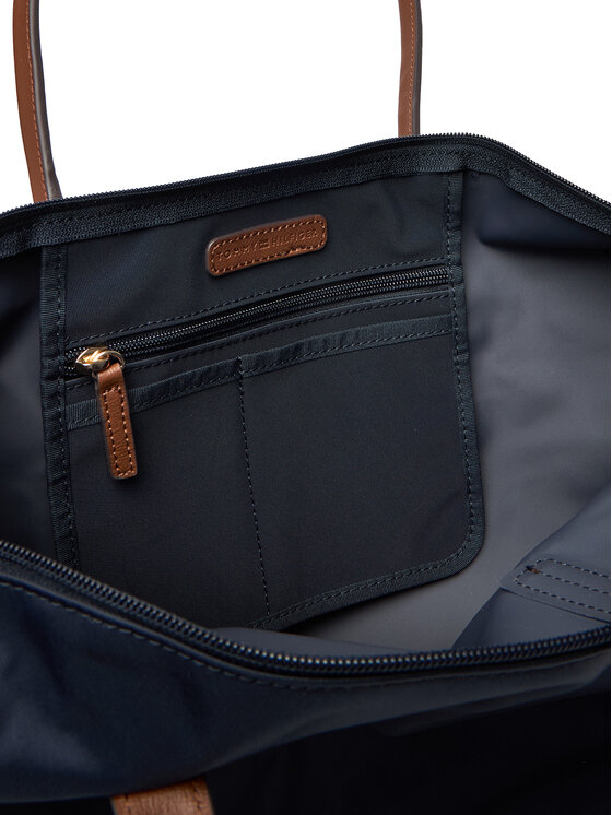 Tommy Hilfiger Tommy Hilfiger Дамска чанта Popette Tote AW0AW17711 Тъмносин