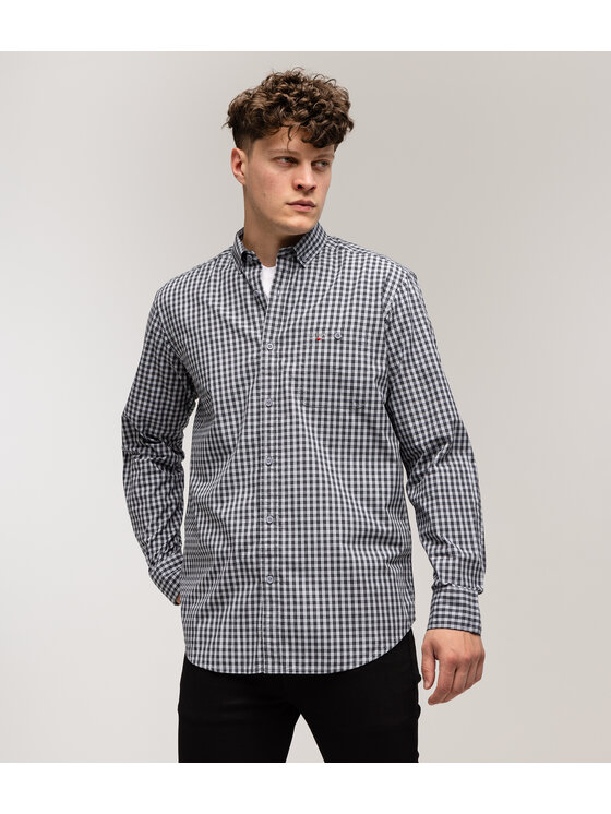 Lee Cooper Lee Cooper Koszula NEW TENBY Szary Comfort Fit