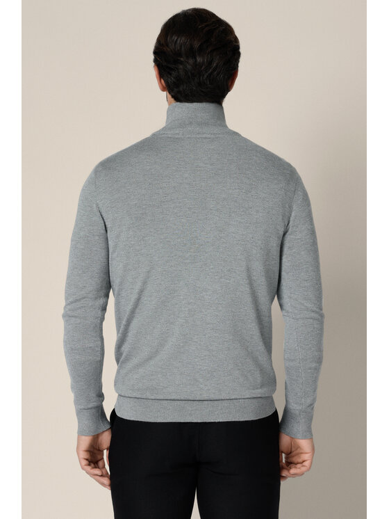 Lancerto Lancerto Sweter Lucan SW073225000078 Szary Regular Fit
