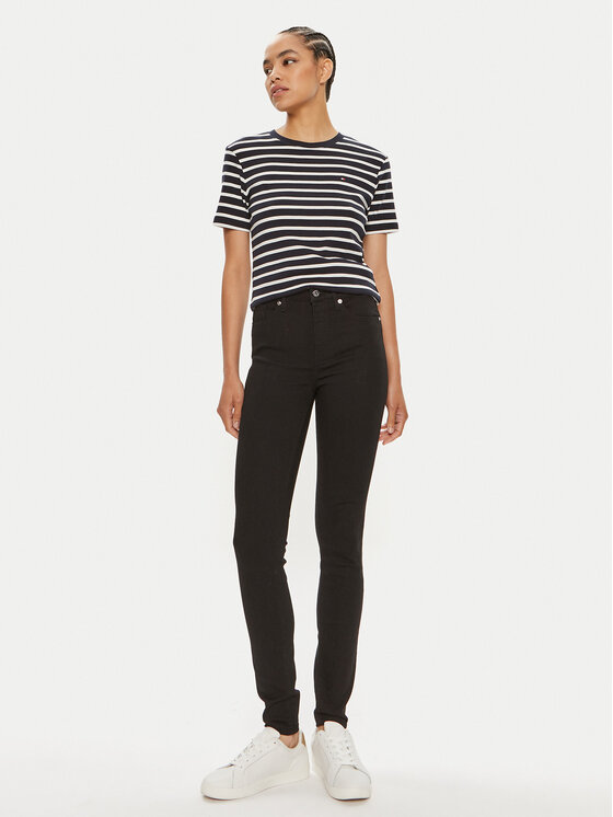 Tommy Hilfiger Tommy Hilfiger Traperice Como WW0WW43321 Crna Skinny Fit